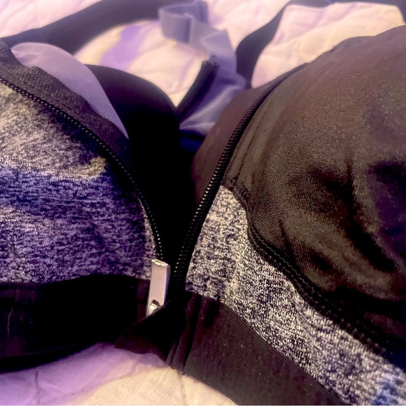 Victoria’s Secret limited edition VSX Black womens sports bra zip double padded - Picture 6 of 16